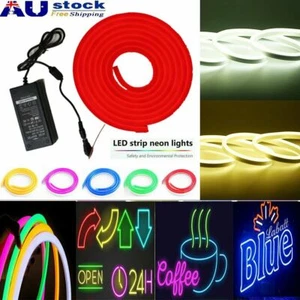 5M-20M LED Strip Neon Rope Lights Dimmable Waterproof Flex DC 12V Tube Bar Sign - Picture 1 of 20