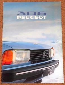 1978-79 PEUGEOT 305 SALOON Sales Brochure - SR GR GL - Picture 1 of 11