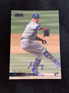 2021 Topps Stadium Club Black Autograph Victor Gonzalez RC SCBA-VGO Dodgers /25 - Picture 1 of 2