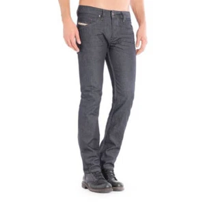 DIESEL Belther 0088Z Mens Denim Jeans Regular Slim Tapered Pant Indigo W38 - Picture 1 of 10