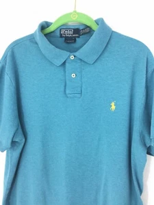 Polo By Ralph Lauren Mens XL Polo Shirt Blue Cotton Jersey Pony Logo - Picture 1 of 6