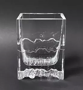 IITTALA FINLAND TAPIO WIRKKALA RAITO CRYSTAL VASE 1970s VINTAGE SCANDINAVIAN - Picture 1 of 7