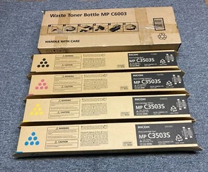 New & Genuine Ricoh 841829 841830 841831 841832 Full Toner Set CMYK MP C3503S - Picture 1 of 4