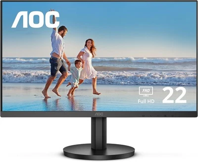 AOC 22B3HM 22" Class Full HD 75Hz Monitor, Adaptive-Sync, HDR Mode, for Home and - Image 1 of 4