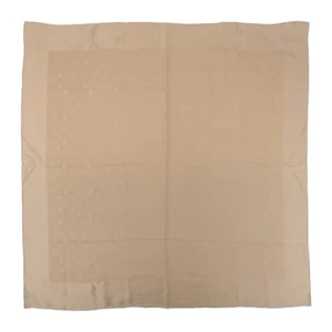 Louis Vuitton Monogram Carré Monaco Silk 100% Scarf Beige M71146 Auth Used F/S - Picture 1 of 16