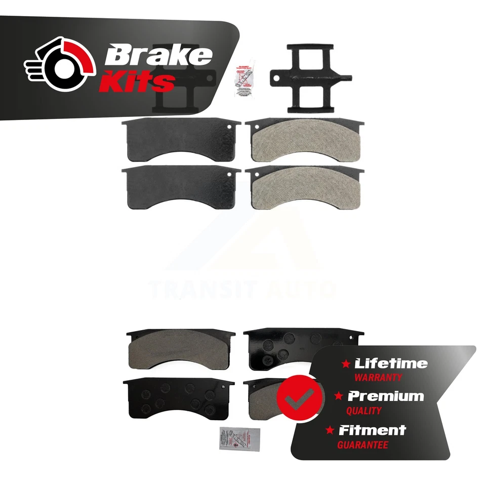 Front Rear Semi-Metallic Pads Kit For 2014-2017 IC Corporation CE School Bus - Image 1 of 1