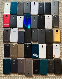 Lot Job Mix 40 x Smartphones Samsung et Android NON TESTÉS Power Up - Photo 1/6