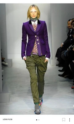 Balenciaga Nicholas Ghesquiere 2007 秋季跑道紫色西装外套  — 第 1/4 张图片