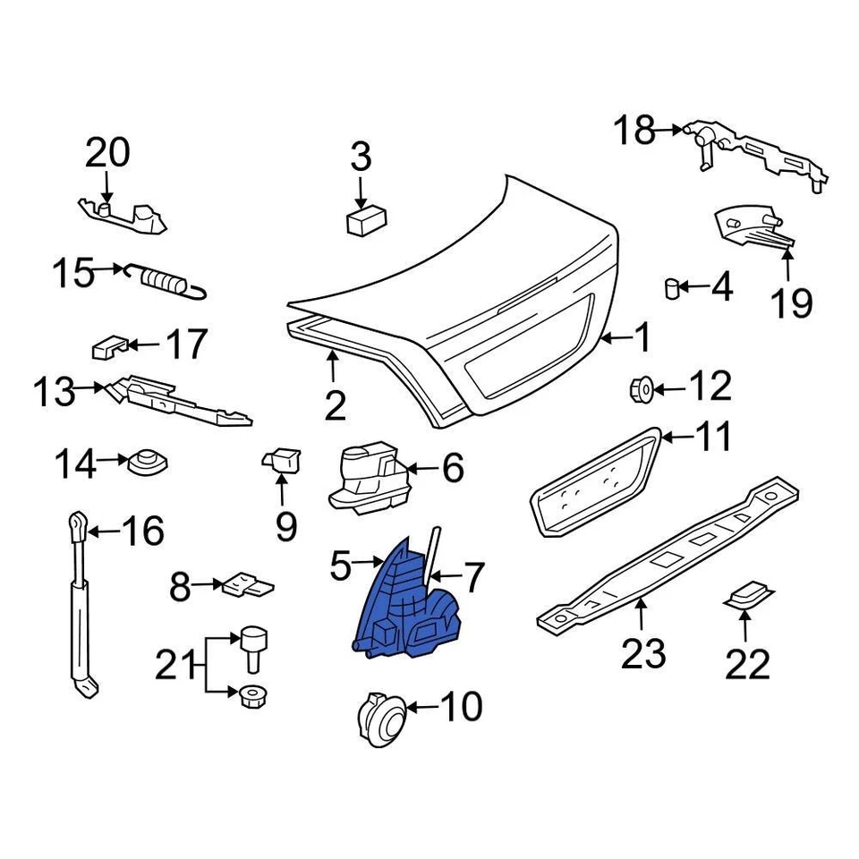 For Mercedes-Benz S550 2007-2009 Mercedes-Benz Rear Deck Lid Latch Foto 1 de 1