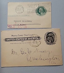 2 Postcards One Full And Postmarked Aug 8 1901 Wanting To Sell Sheep. Other Part - Picture 1 of 5