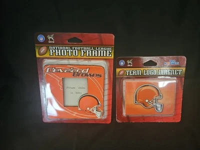 Imán de marco de fotos marrón Cleveland con licencia de la NFL e imán de logotipo regular de colección Foto 1 de 4