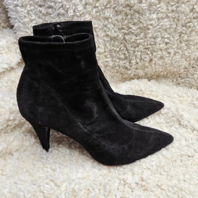 Botines Alice + Olivia Camryn de cuero gamuza negro talla 37,5 Foto 1 de 4