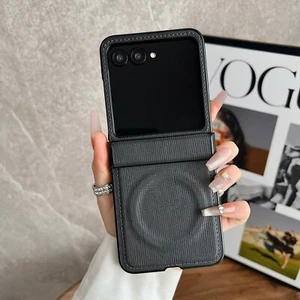Für Motorola Razr/Razr+ 2024/2025 stoßfeste Leder Scharnier Hülle Mag Safe Cover - Bild 1 von 13