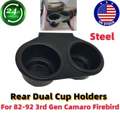 1SET Rear Dual Cup Holders Ashtray Replace For 3rd Gen Camaro Firebird 82-92 - Imagem 1 de 4