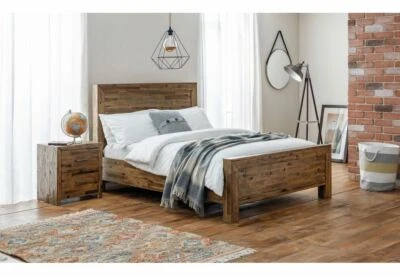 Julian Bowen Hoxton Solid Acacia Wooden Bed 4FT6 Double 5FT King Size - Image 1 of 4