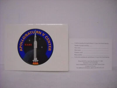 1996 Apollo/Saturn V Center Gala Grand Opening, Black Tie Event, RSVP Card NASA - Image 1 of 4