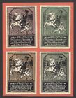 Germany 1912 Philately Day Marktrednitz poster stamps (4) on a card