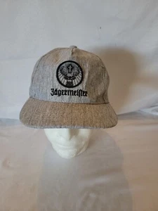 Jagermeister Official Embroidered Logo Gray Hat Baseball Cap Adjustable Snapback - Picture 1 of 10