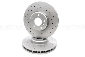 Para BMW 7 Serie 740i F01 F02 M Sport Cross Discos Freno Delant. Perforados Par - Imagen 1 de 16