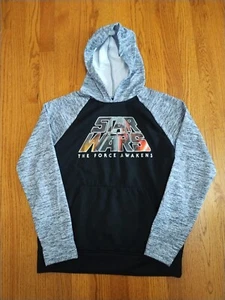 Star Wars, black and grey fleece hoodie for boys, good condition, Size L - Picture 1 of 4
