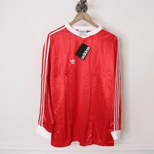 VTG 90's Adidas Trefoil Striped Men's Soccer PRACTICE JERSEY Shirt Sz L NOS NWT - Picture 1 of 7