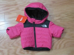 The North Face Infant Baby Girls Reversible Perrito Puffer Jacket 0-3 Months - Picture 1 of 3