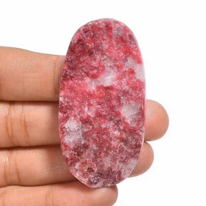 120.00 Cts Genuine Thulite Loose Gemstone Oval Druzy 54X27X8 mm - Picture 1 of 6