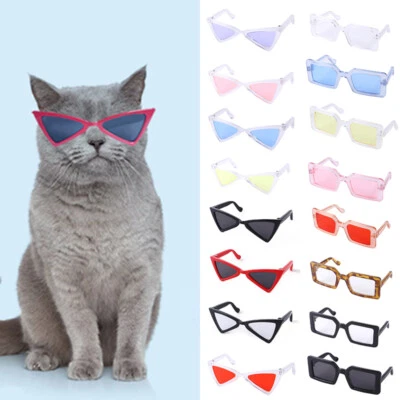 Pet Cat Glasses Sunglasses PTriangle Glasses Square Glasses Cat Dog Party Decor