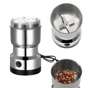 Portable Electric Coffee Grinder Nut Herb Grind Spice Crusher Mill Blender - Picture 1 of 14