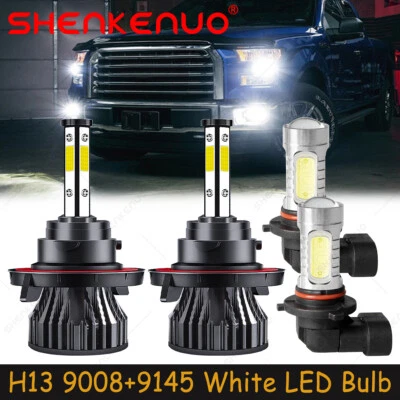Faros LED High&Low Beam + luces antiniebla Combo para 2005-2014 Ford F-150 F-250 - Image 1 of 4
