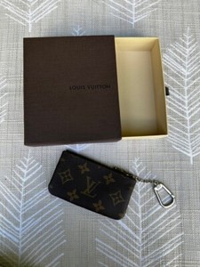 Authentic Louis Vuitton Brown Monogram Coin Purse/ Key Pouch Preowned