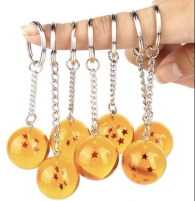 DRAGONBALL Z DRAGON BALL KEYCHAIN KEYRING KEYFOB STAR MARVEL NARUTO ANIME NEW UK - Image 1 of 4