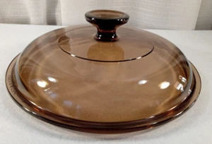 Pyrex Visions 32 Lid only Amber Brown for V-2.5 sauce Replacement Corning Ware - Picture 1 of 6