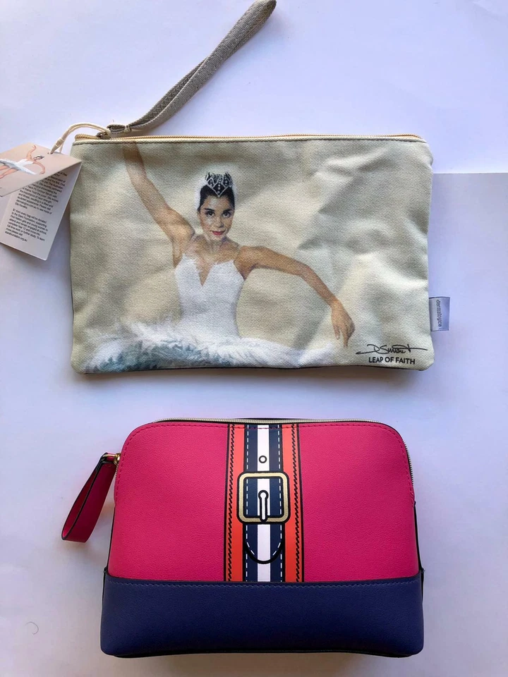 Cosmetics Bag Bulk Set NEW Estée Lauder Leap of Faith Dermalogica Makeup Bags - image 1 of 4