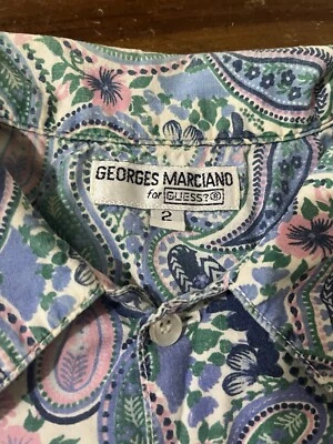 Camisa vintage años 90 Guess Georges Marciano abotonada camisa cachemira talla 3 Foto 1 de 4