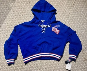 Buffalo Bills Logo Jersey Tie Style Hoodie Blue Women's 2XL “Wear” Erin Andrews - Picture 1 of 9
