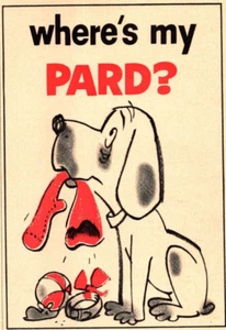 PRINT AD 1956 Swifts Wheres My Pard Dog Food Christmas Stocking Cartoon Vintage - Picture 1 of 2