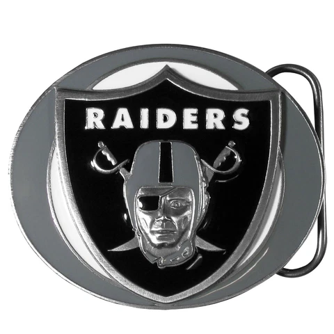 Las Vegas Raiders Team Color Iconic Shield Logo Belt Buckle Cover