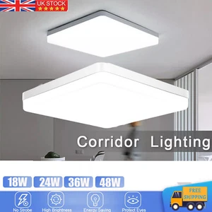 LED Ceiling Light Square Modern Panel Down Lights Kitchen Bedroom Bathroom Lamp - Picture 1 of 19