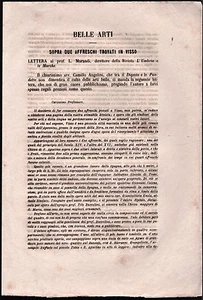 G.DI PIETRO DETTO SPAGNA-RITROVAMENTO DI 2 AFFRESCHI A VISSO-1869-OPUSCOLO - Imagen 1 de 1