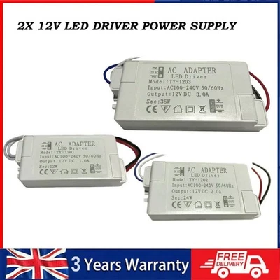 LED_SONE 2X LED Driver Power Supply Transformer 240V - DC 12V LED Lighting Compact Driver