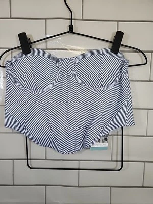 Olivaceous Womens Sz L Top For Anthropologie Corset Bustier Peasant Vixen Linen - Image 1 of 4