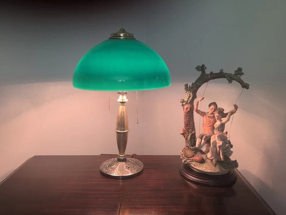  1916 Antique PITTSBURGH LAMP, BRASS & GLASS CO.  Table Lamp - Image 1 of 4