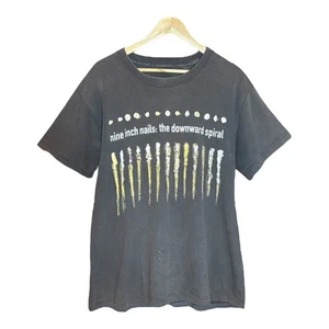 Vintage Y2k M&O Knit Nine Inch Nails The Downward Spiral Trent Reznor Shirt L - Picture 1 of 4