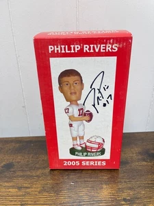 SIGNIERT PHILIP RIVERS NC State NCSU Wolfpack Football Wackelkopf Figur Bobble - Bild 1 von 9