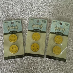 Botones de cara sonriente amarilla Sew-ology - Imagen 1 de 7