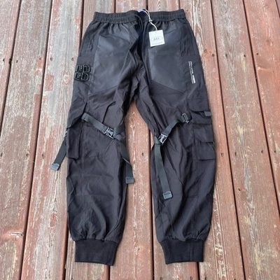 Aelfric Eden Black Cargo Utility Pants Men’s L Straps Combat Grunge Streetwear - Image 1 of 4