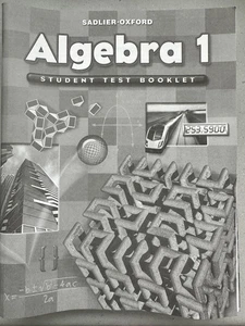 Algebra 1 Student Test Booklet - Sadlier Oxford - Picture 1 of 3