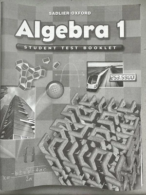 Algebra 1 Student Test Booklet - Sadlier Oxford - Image 1 of 3