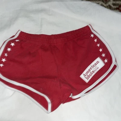 Pantalones Cortos Vintage American Idol Live 2008 Rojo Damas Talla M Estrellas Tejido Juniors Foto 1 de 4